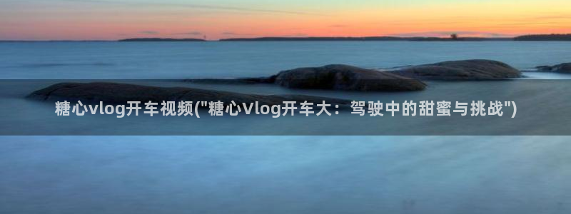 糖心VLOG修女：糖心vlog开车视频(\